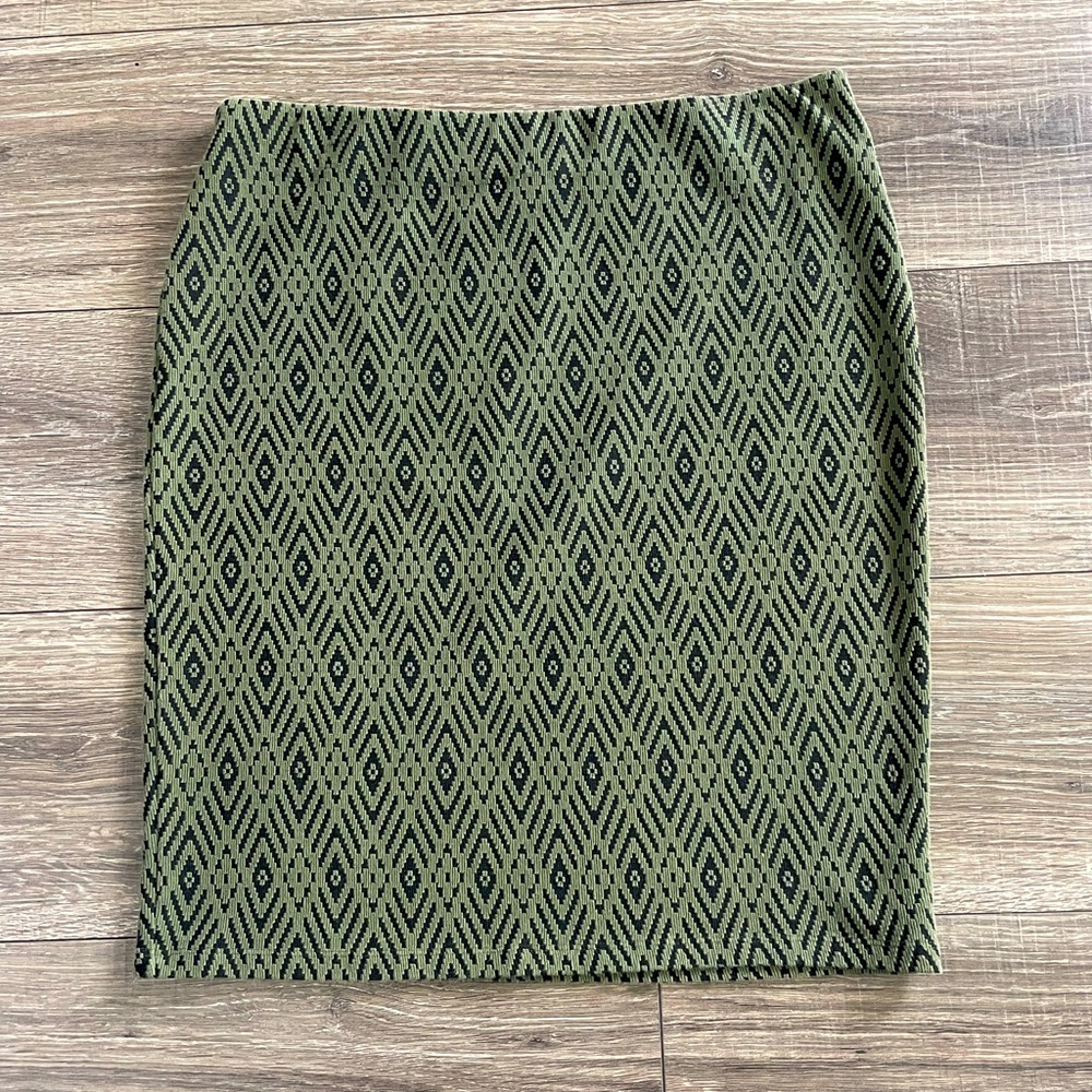 Divided, by H&M olive knee length skirt